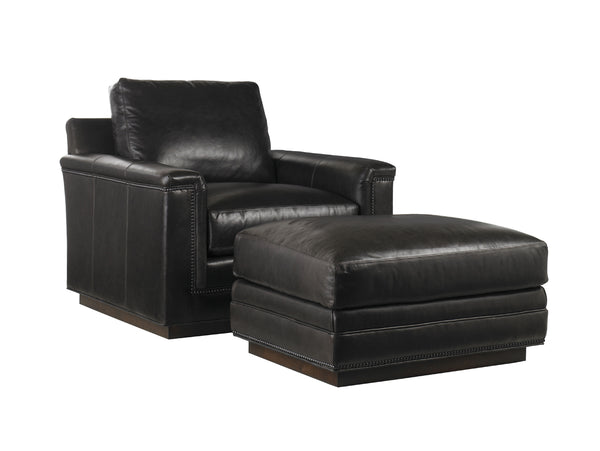 Lexington Balance Leather Ottoman - Luxurious Upholstered Seating With Elegant Design And Ultra Down Comfort   Ll7886-44-40
