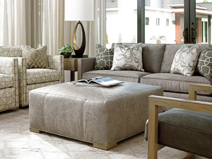 Lexington Melina Leather Cocktail Ottoman - Sophisticated Casual Contemporary Style With Urban Edge Design   Ll7925-44-40