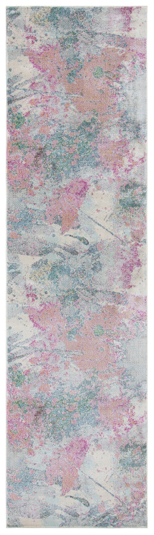 Safavieh Lillian Contemporary Area Rug - Stylish Floral Design, Durable, Oeko-tex Certified For Modern Homes Ivory ,Pink Polypropylene Pile Lln381a-9