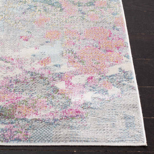 Safavieh Lillian Contemporary Area Rug - Stylish Floral Design, Durable, Oeko-tex Certified For Modern Homes Ivory ,Pink Polypropylene Pile Lln381a-9