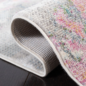 Safavieh Lillian Contemporary Area Rug - Stylish Floral Design, Durable, Oeko-tex Certified For Modern Homes Ivory ,Pink Polypropylene Pile Lln381a-9