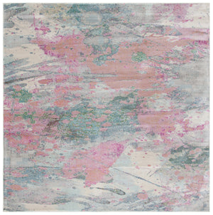 Safavieh Lillian Contemporary Area Rug - Stylish Floral Design, Durable, Oeko-tex Certified For Modern Homes Ivory ,Pink Polypropylene Pile Lln381a-9