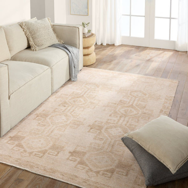 Jaipur Living Lumal Barine Lml01 Powerloomed Machinemade 100% Polyester Traditional Medallion Indoor Rug Tan, Cream 100% Polyester, Recycled Misc Fibers Rug160165