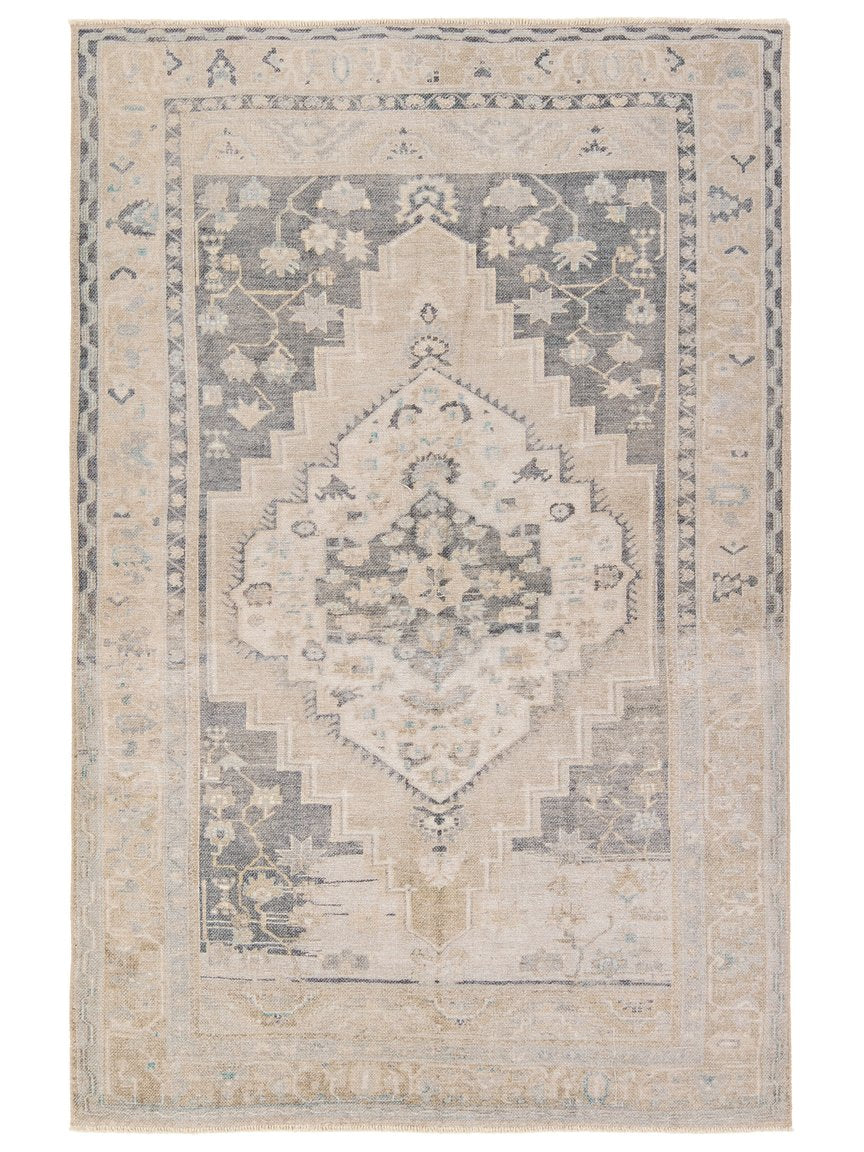 Jaipur Living Lumal Pasain Lml02 Powerloomed Machinemade 100% Polyester Traditional Medallion Indoor Rug Tan, Light Green 100% Polyester, Recycled Misc Fibers Rug160175