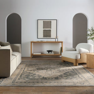 Jaipur Living Lumal Pasain Lml02 Powerloomed Machinemade 100% Polyester Traditional Medallion Indoor Rug Tan, Light Green 100% Polyester, Recycled Misc Fibers Rug160175