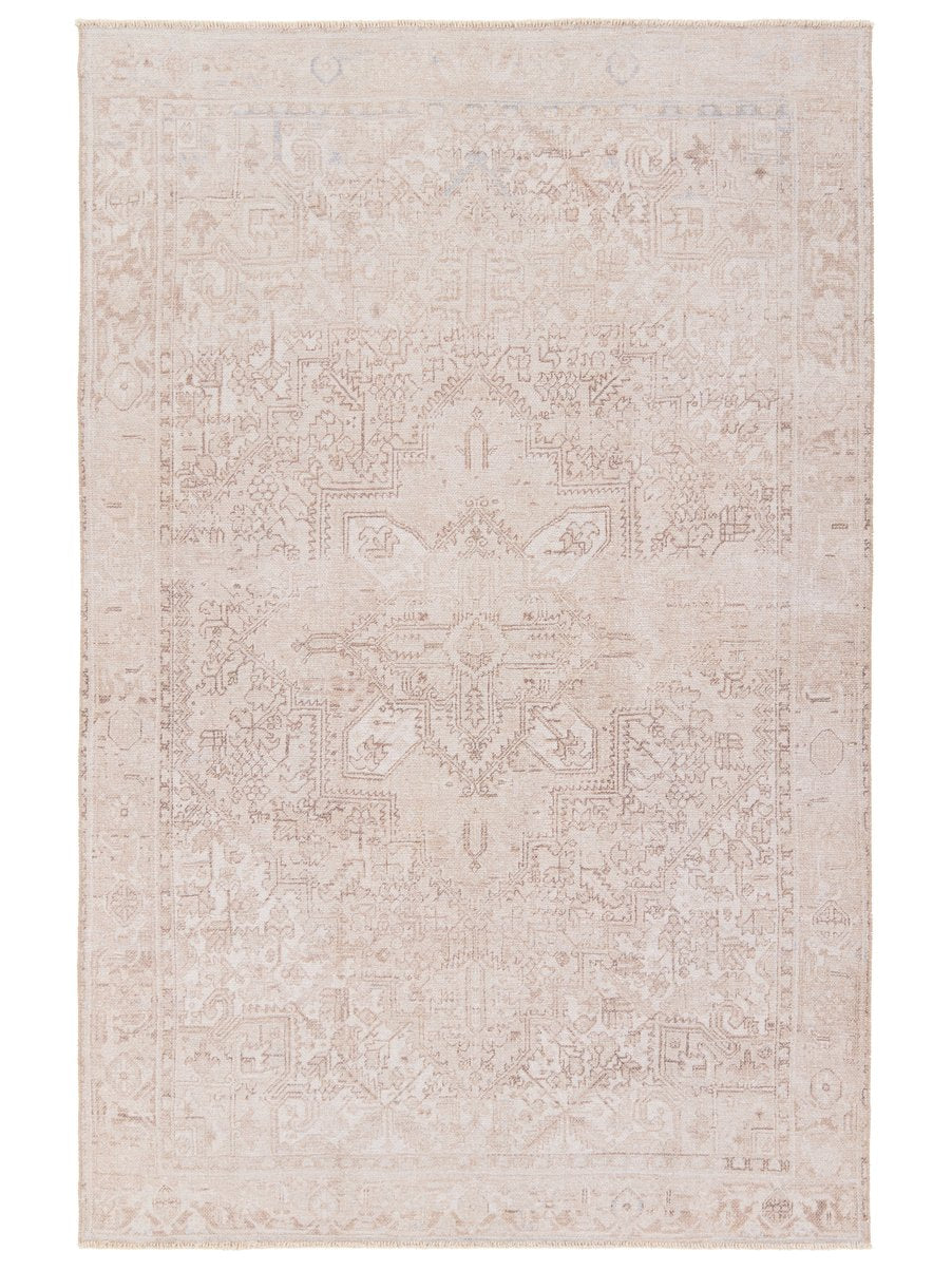 Jaipur Living Lumal Tymabe Lml03 Powerloomed Machinemade 100% Polyester Vintage Medallion Indoor Rug Tan, Cream 100% Polyester, Recycled Misc Fibers Rug160176