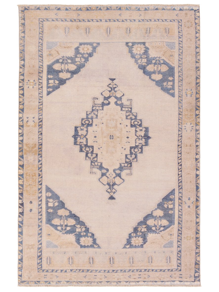 Jaipur Living Lumal Debolo Lml05 Powerloomed Machinemade 100% Polyester Vintage Medallion Indoor Rug Tan, Blue 100% Polyester, Recycled Misc Fibers Rug160193