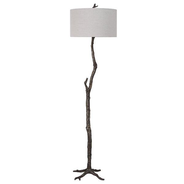 Uttermost Spruce Rustic Floor Lamp 30063 CASTING IRON, FABRIC
