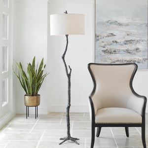 Uttermost Spruce Rustic Floor Lamp 30063 CASTING IRON, FABRIC