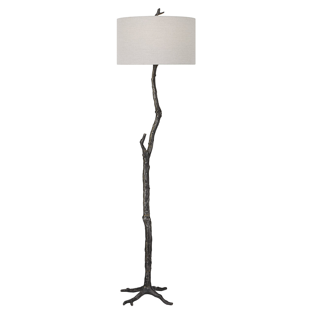 Uttermost Spruce Rustic Floor Lamp 30063 CASTING IRON, FABRIC