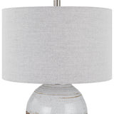 Uttermost Poul Crackled Table Lamp 30053-1 STEEL, CERAMIC, FABRIC