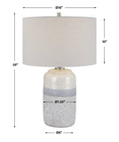 Uttermost Pinpoint Specked Table Lamp 30054-1 STEEL, CERAMIC, FABRIC