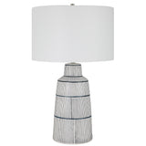 Uttermost Breton Nautical Stripe Table Lamp 30059-1 STEEL, CERAMIC, FABRIC