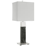 Uttermost Pilaster Black Marble Table Lamp 30060-1 STEEL,MARBLE,FABRIC