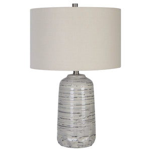 Uttermost Cyclone Ivory Table Lamp 30069-1 CERAMIC, IRON, FABRIC