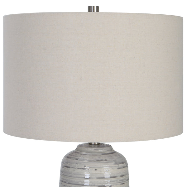 Uttermost Cyclone Ivory Table Lamp 30069-1 CERAMIC, IRON, FABRIC