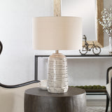 Uttermost Cyclone Ivory Table Lamp 30069-1 CERAMIC, IRON, FABRIC