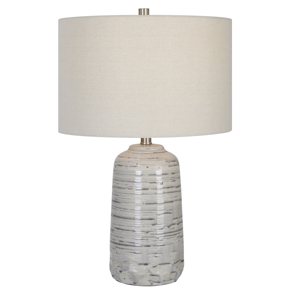Uttermost Cyclone Ivory Table Lamp 30069-1 CERAMIC, IRON, FABRIC