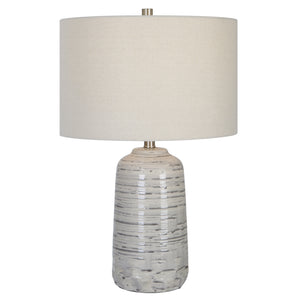 Uttermost Cyclone Ivory Table Lamp 30069-1 CERAMIC, IRON, FABRIC