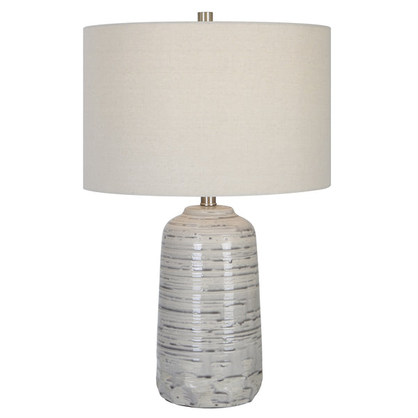 Uttermost Cyclone Ivory Table Lamp 30069-1 CERAMIC, IRON, FABRIC