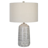 Uttermost Cyclone Ivory Table Lamp 30069-1 CERAMIC, IRON, FABRIC