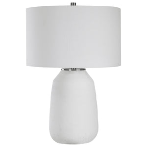 Uttermost Heir Chalk White Table Lamp 30105-1 STEEL,CERAMIC,FABRIC