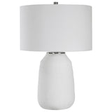 Uttermost Heir Chalk White Table Lamp 30105-1 STEEL,CERAMIC,FABRIC