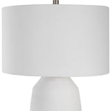 Uttermost Heir Chalk White Table Lamp 30105-1 STEEL,CERAMIC,FABRIC