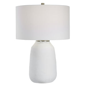 Uttermost Heir Chalk White Table Lamp 30105-1 STEEL,CERAMIC,FABRIC