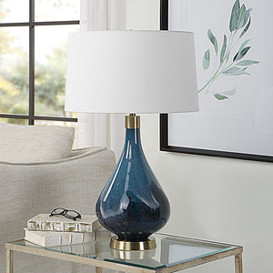 Uttermost Riviera Art Glass Table Lamp 30098 Steel ,glass ,fabirc