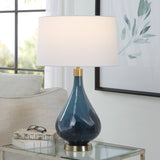 Uttermost Riviera Art Glass Table Lamp 30098 Steel ,glass ,fabirc