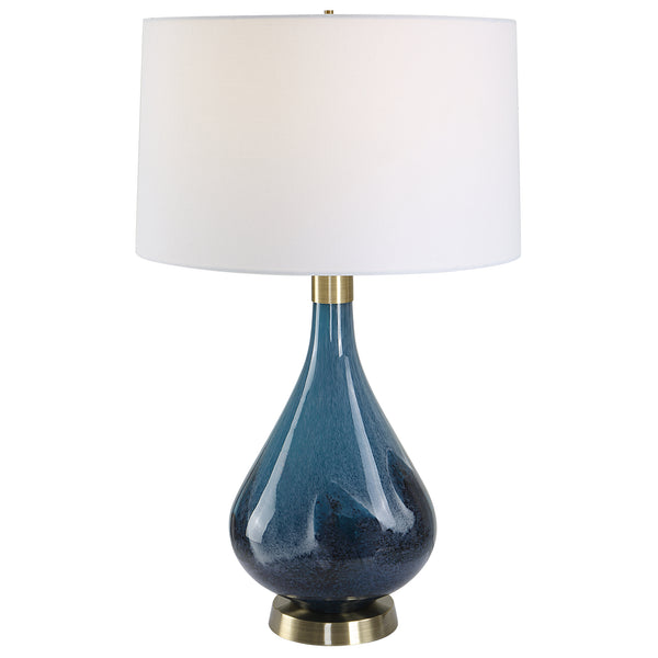 Uttermost Riviera Art Glass Table Lamp 30098 Steel ,glass ,fabirc