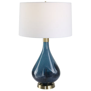 Uttermost Riviera Art Glass Table Lamp 30098 Steel ,glass ,fabirc