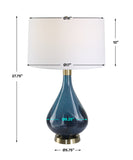 Uttermost Riviera Art Glass Table Lamp 30098 Steel ,glass ,fabirc