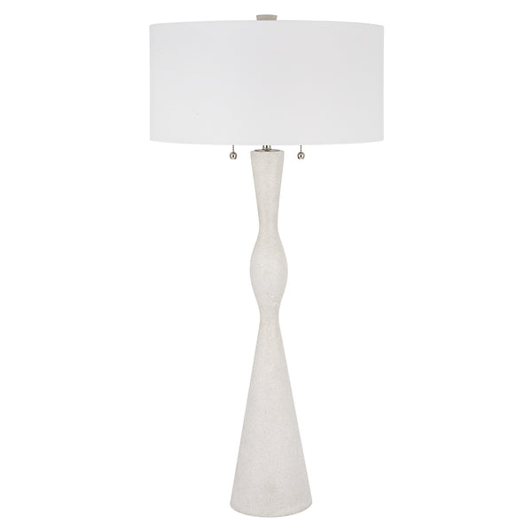 Uttermost Sharma Ivory Stone Table Lamp 30134 IRON,RICE RESIN, LINEN