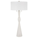 Uttermost Sharma Ivory Stone Table Lamp 30134 IRON,RICE RESIN, LINEN