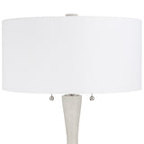 Uttermost Sharma Ivory Stone Table Lamp 30134 IRON,RICE RESIN, LINEN