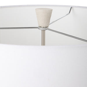 Uttermost Sharma Ivory Stone Table Lamp 30134 IRON,RICE RESIN, LINEN