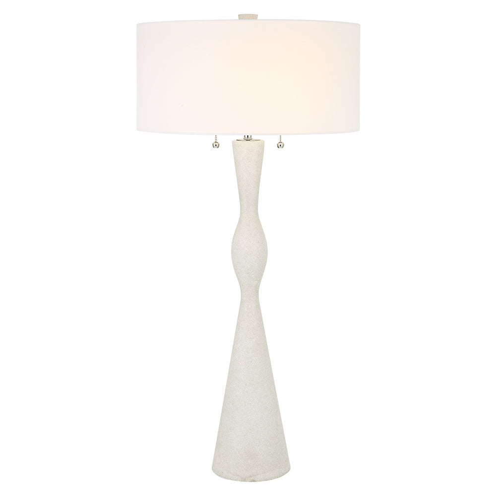 Uttermost Sharma Ivory Stone Table Lamp 30134 IRON,RICE RESIN, LINEN