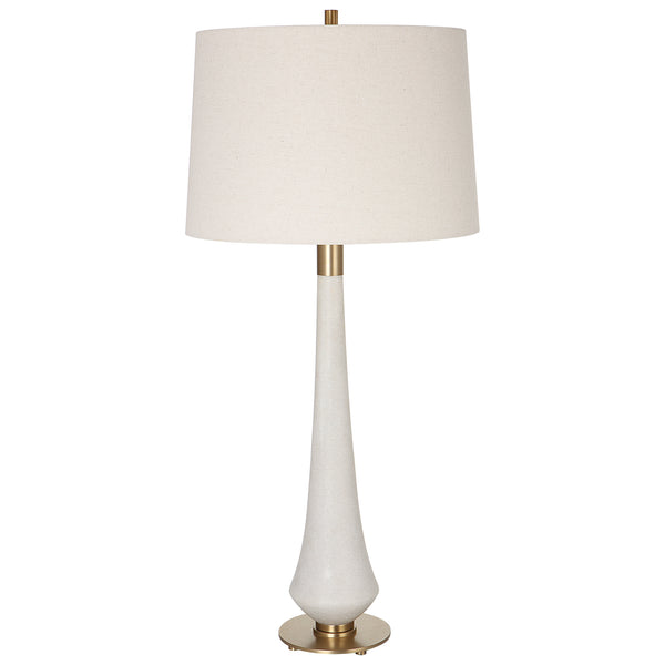 Uttermost Marille Ivory Stone Table Lamp 30135 IRON,RICE RESIN, LINEN