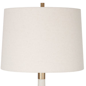 Uttermost Marille Ivory Stone Table Lamp 30135 IRON,RICE RESIN, LINEN