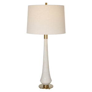 Uttermost Marille Ivory Stone Table Lamp 30135 IRON,RICE RESIN, LINEN