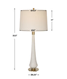 Uttermost Marille Ivory Stone Table Lamp 30135 IRON,RICE RESIN, LINEN