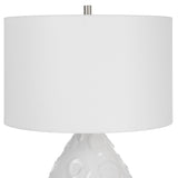 Uttermost Loop White Glaze Table Lamp 30159-1 Steel&ceramic