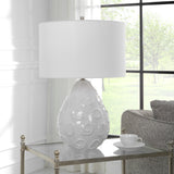 Uttermost Loop White Glaze Table Lamp 30159-1 Steel&ceramic