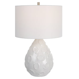 Uttermost Loop White Glaze Table Lamp 30159-1 Steel&ceramic