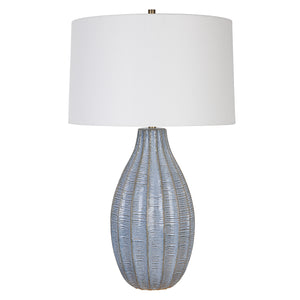 Uttermost Veston Blue Glaze Table Lamp 30161-1 Steel&ceramic