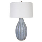 Uttermost Veston Blue Glaze Table Lamp 30161-1 Steel&ceramic