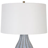 Uttermost Veston Blue Glaze Table Lamp 30161-1 Steel&ceramic