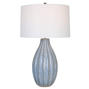 Uttermost Veston Blue Glaze Table Lamp 30161-1 Steel&ceramic